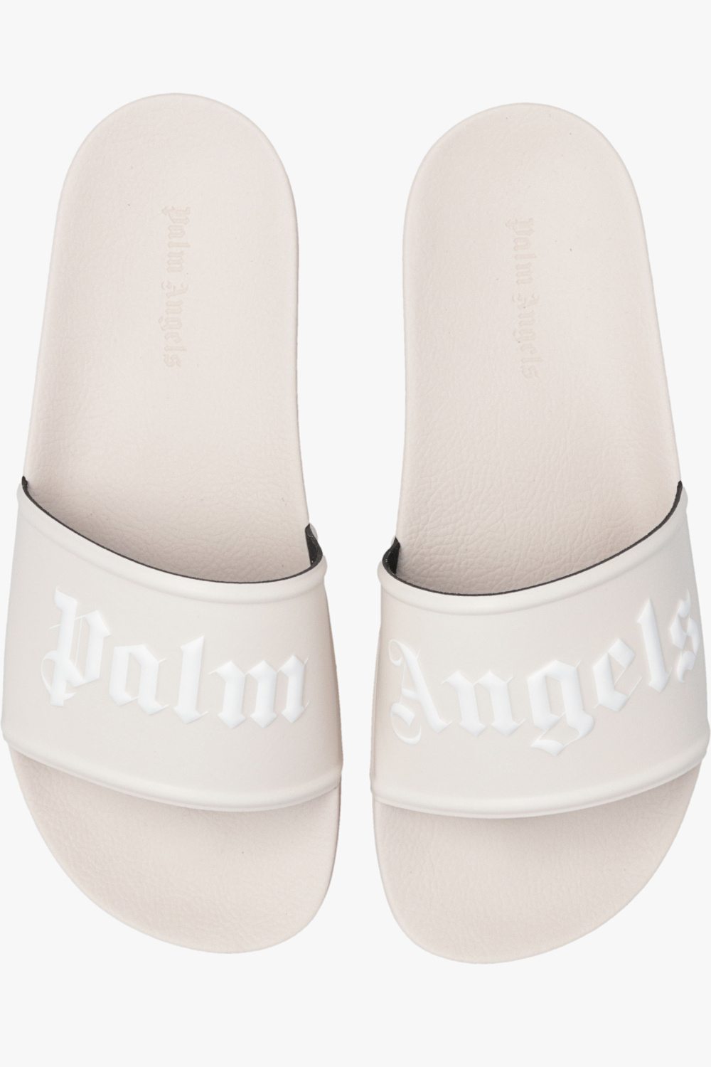 Cream Slides with logo Palm Angels Vitkac France